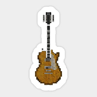 Tiled Pixel Slack Goldtop Guitar Upright Sticker